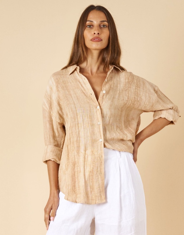 CAMIXA - Exalina Oversized Crinkle Linen Shirt