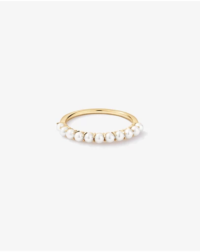 Michael Hill - Cultured Freshwater Pearl Band Ring in 10kt Gold
