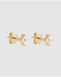 By Charlotte - Crystal Bloom Stud Earrings