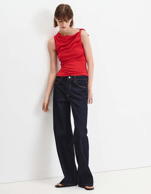 M.N.G - Asymmetric Ruched Top
