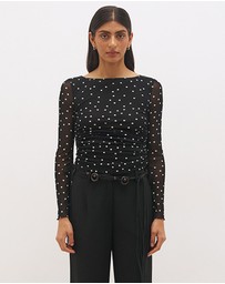 MON RENN - Vesper Spot Long Sleeve Top