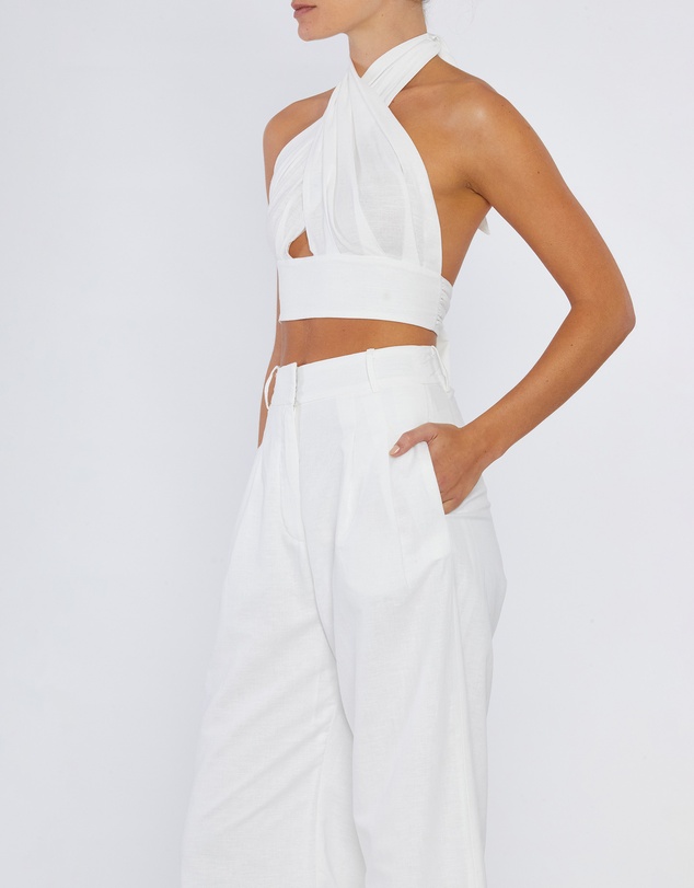Amelius - Amrita Linen Halter Top