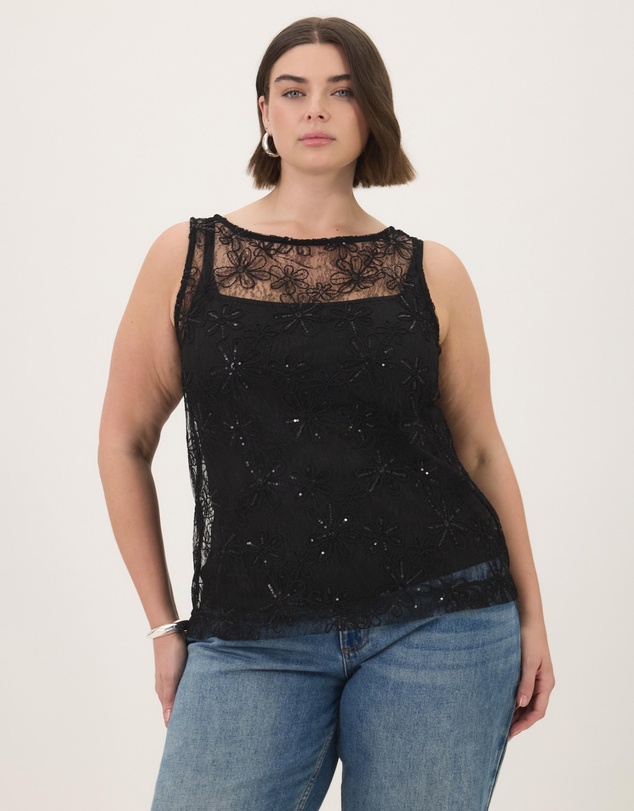Atmos&Here Curvy - Quinn Sequin Tank
