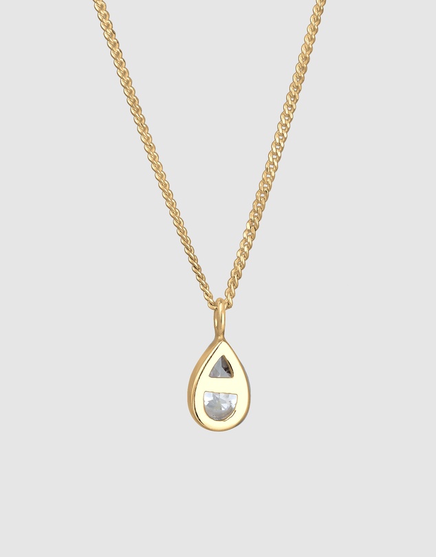 Elli Jewelry - Zirconia Necklace in Gold-Plated 925 Silver