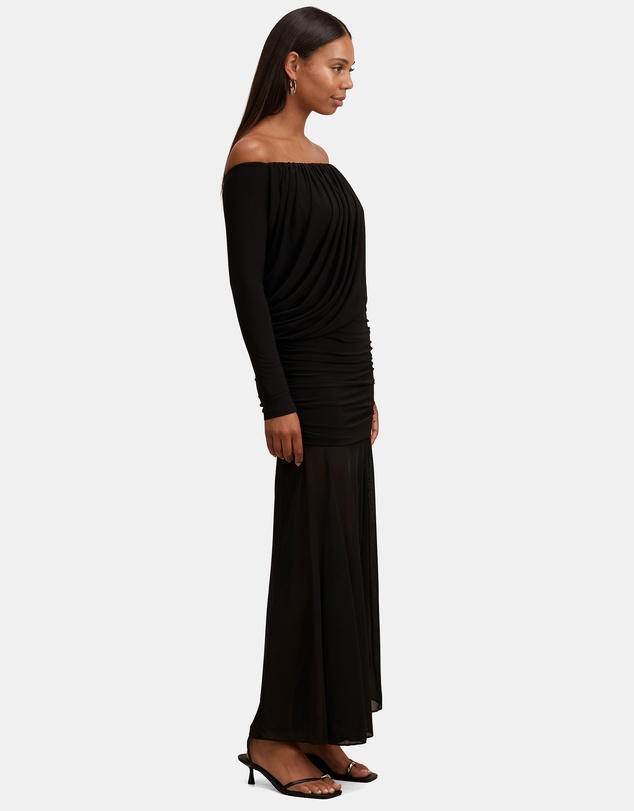 Forever New - Belinda Bardot Neck Draped Maxi Dress