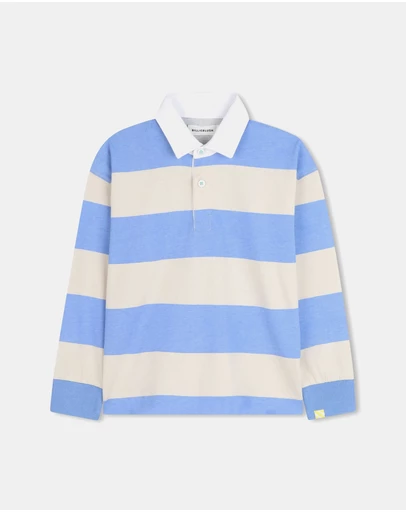 Billieblush - Long Sleeve Stripe Polo Shirt - Kids-Teens