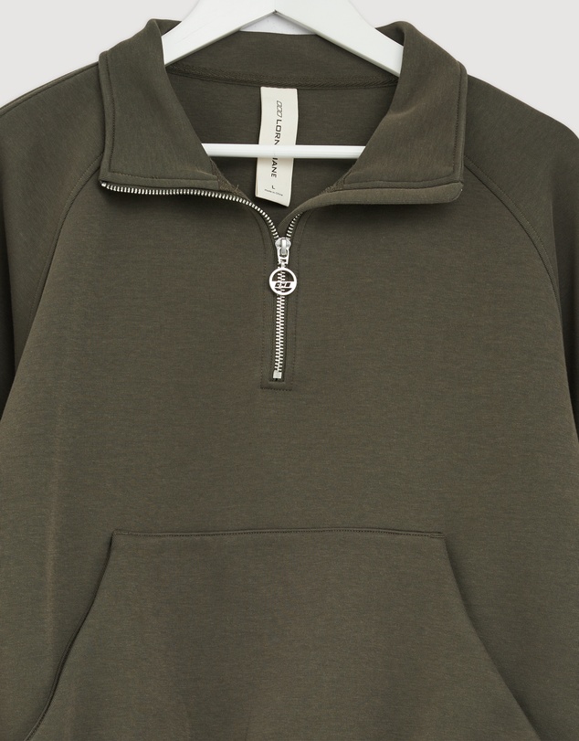 Revibe - Repaired Lorna Jane Team Player Quarter Zip Sweat - AU 12