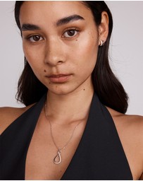 Michael Hill - Cubic Zirconia Infinity Pendant Necklace in Sterling Silver