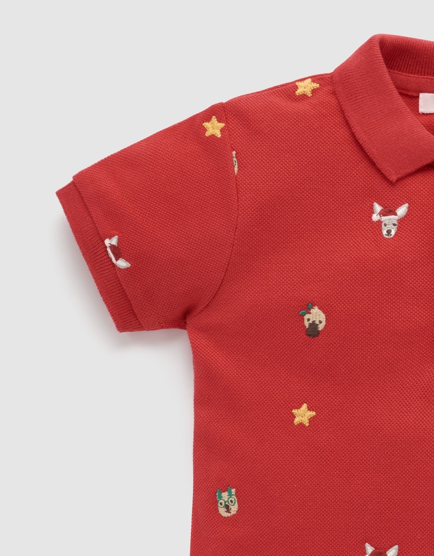 Purebaby - Christmas Polo-Kids-Babies