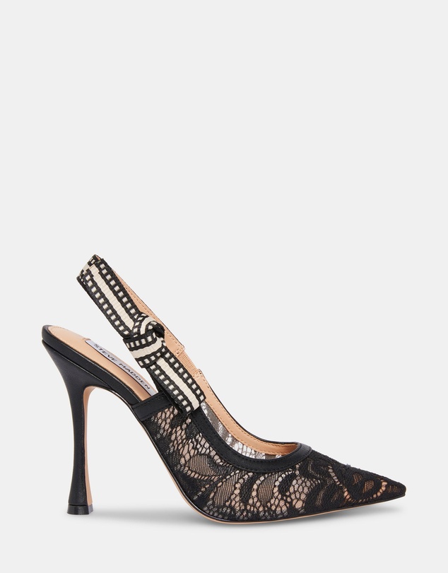 Steve Madden - Bri Black Lace Heels