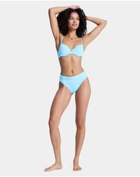 Roxy - Womens Roxy Palm Dream Mid Waist Classic Bikini Bottom