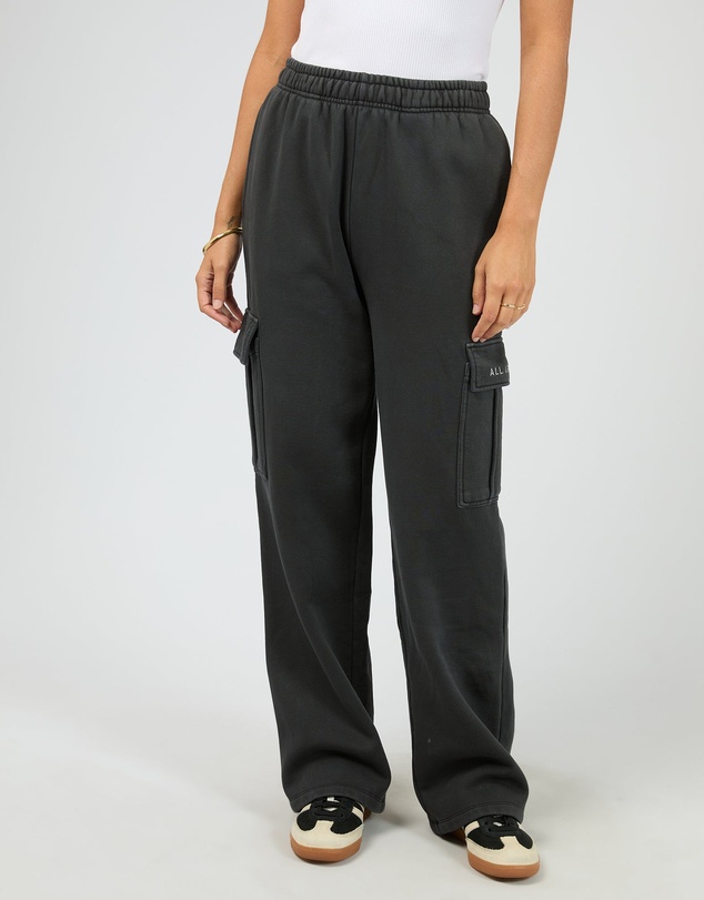 All About Eve - Aae Washed Cargo Trackpant Washed Black