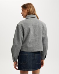 Cotton On - Melton Cropped Jacket