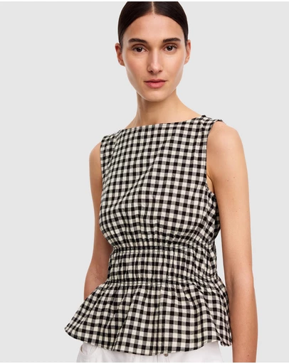 ARKET - Seersucker Smock Top