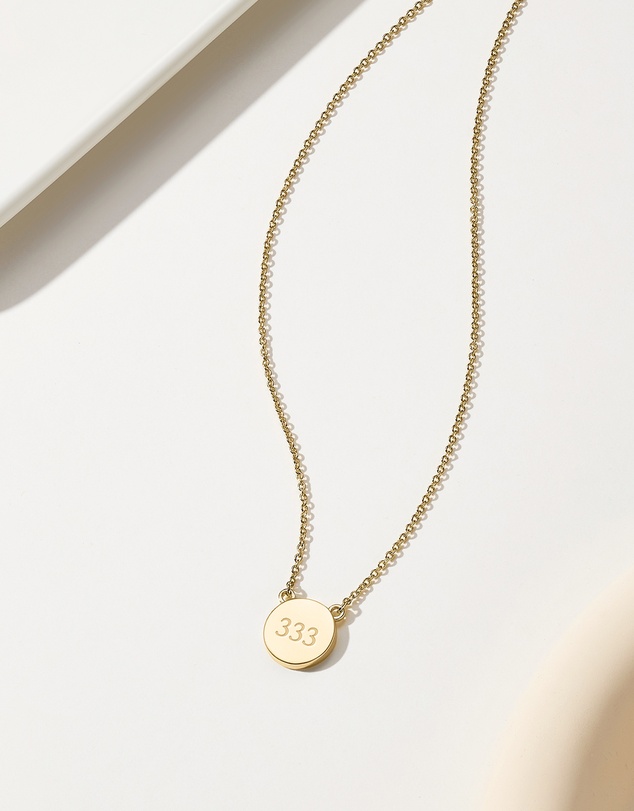 Mestige - Angel Number Necklace 333 - 18K Gold Plated