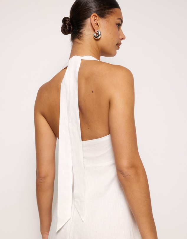 AERE - Lylah Linen Midi Dress