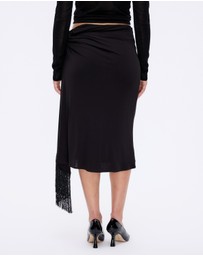 Minima Esenciales - Auden Jersey Fringe Midi Skirt