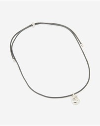Lovisa - Waterproof Stainless Steel Large Bubble Letter S Cord Necklace