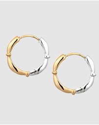 Elli Jewelry - Earrings Hoops Bicolor 925 Sterling Silver