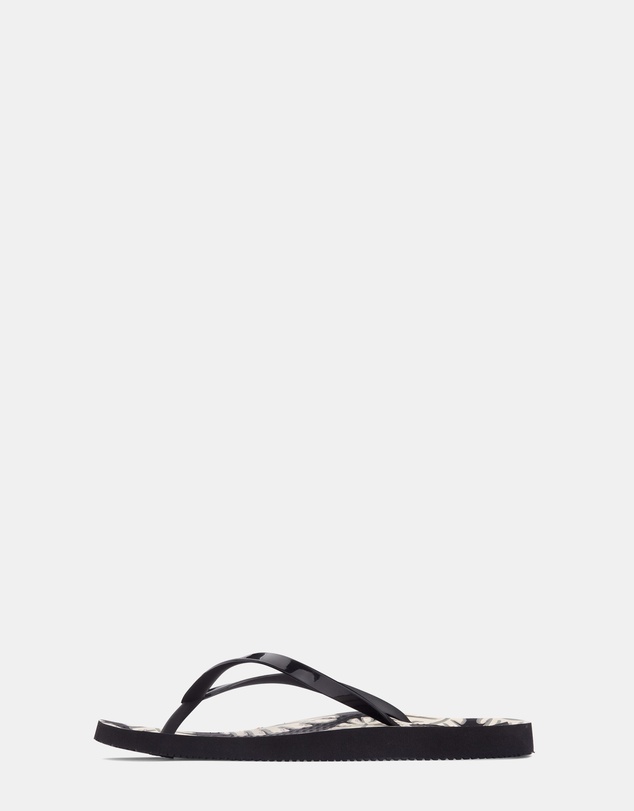 Vionic - Noosa Print Toe Post Sandal - Palm Black