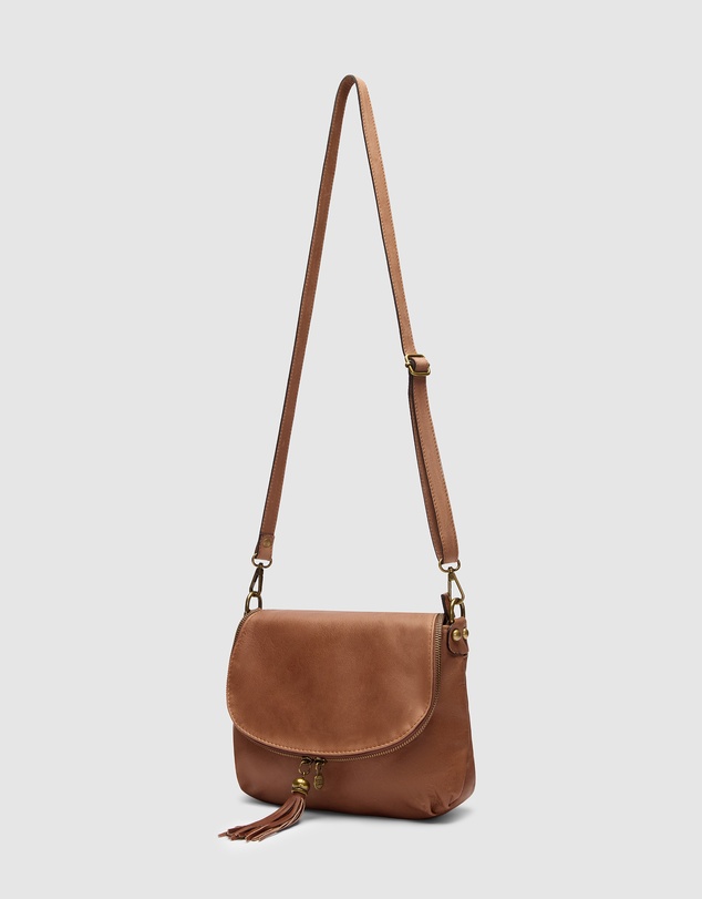 Florence - Vasarino Brown Leather Crossbody Bag