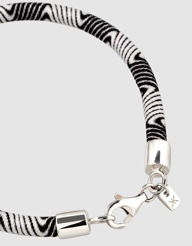 Kuzzoi - ICONIC EXCLUSIVE - Nylon Sailing Rope Bracelet in 925 Sterling Silver