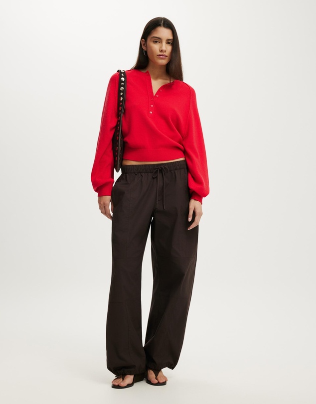 Cotton On - Everfine Oversized Henley Knit