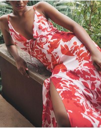 Shona Joy - Aleyna Plunged Maxi Dress