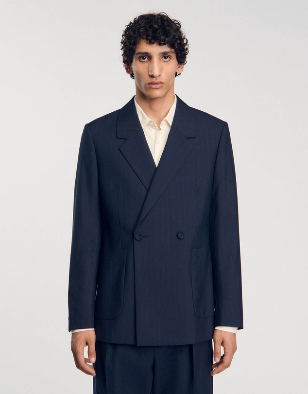 Sandro - Croisee Rayure Suit Jacket
