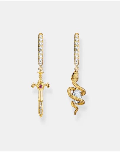THOMAS SABO - Romance Hoop earrings Snake & Cross