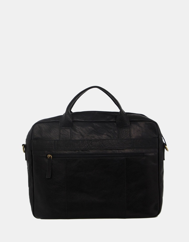 Pierre Cardin - Pierre Cardin Rustic Leather Computer Bag