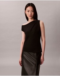 Calvin Klein - Crepe One Shoulder Top