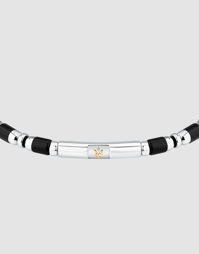 Maserati - Maserati Men's Iconic Agate Black Bracelet