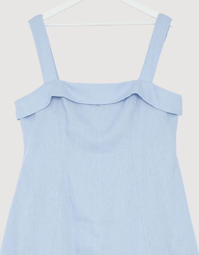 Revibe - Repaired AERE Florie Linen Midi Dress - AU 18