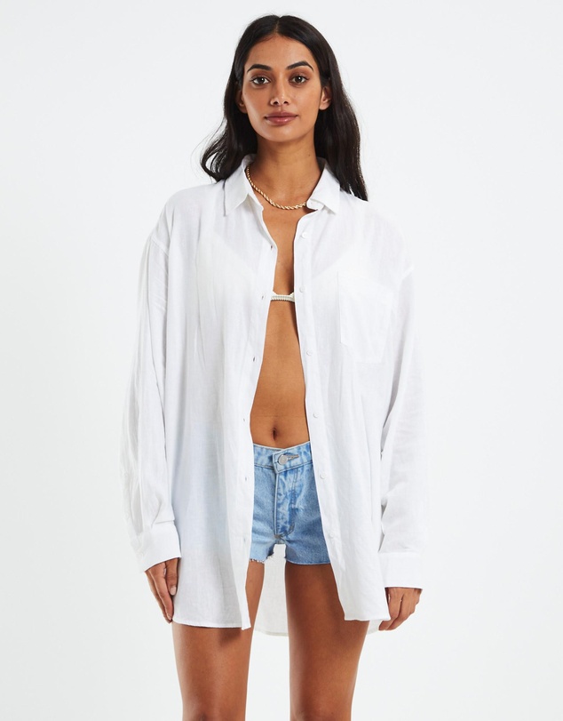 Subtitled - Avah Oversized Linen Shirt
