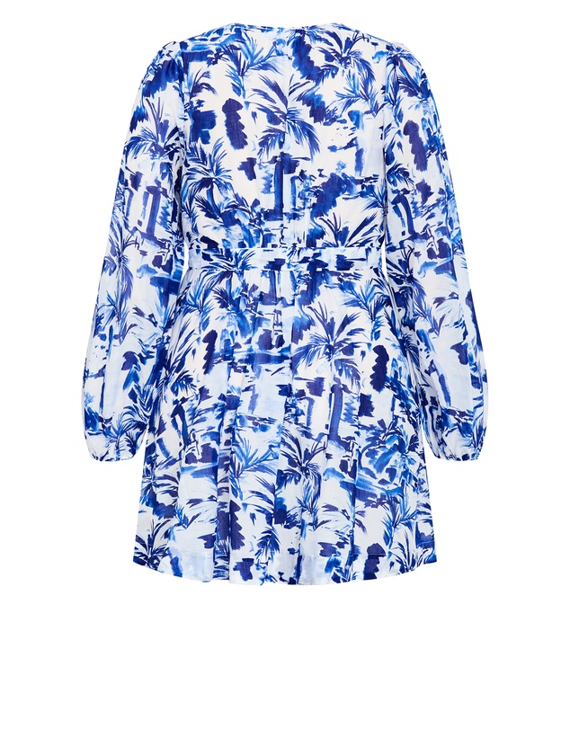 City Chic - Stasia Print Wrap Mini Dress