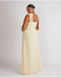 Six Stories - Bow Tie Shoulder Chiffon Bridesmaid Dress