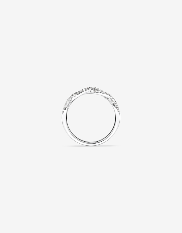 Michael Hill - 0.25 Carat TW Twist Diamond Wedding Ring in 14kt White Gold