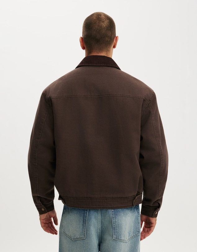 Cotton On - Cropped Canvas Harrington