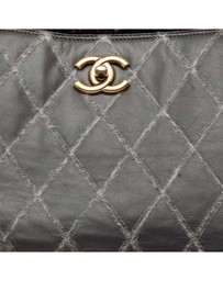 Pre-Loved by Azura Reborn - Pre-Loved CC Quilted Calfskin Tweedy Shopping Tote