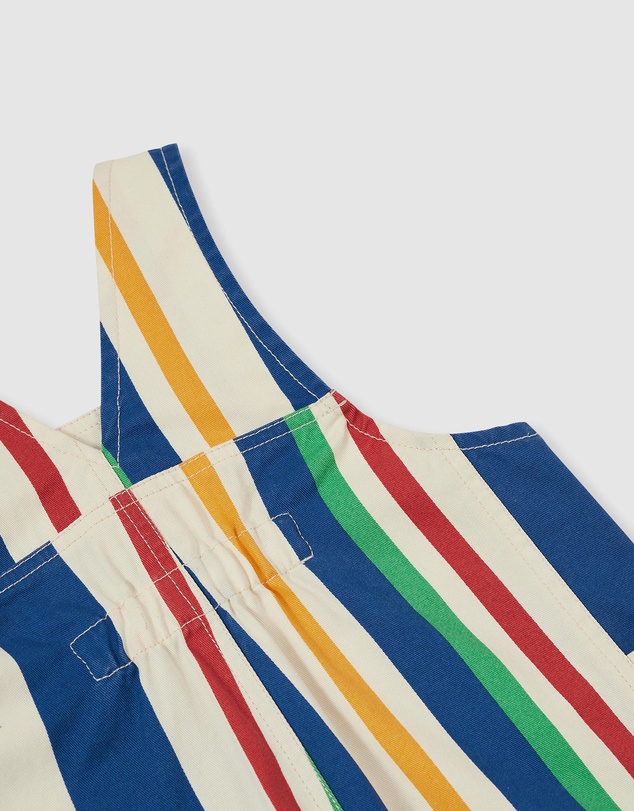 Goldie + Ace - 90s Bold Stripe James Denim Pocket Overalls - Babies-Kids