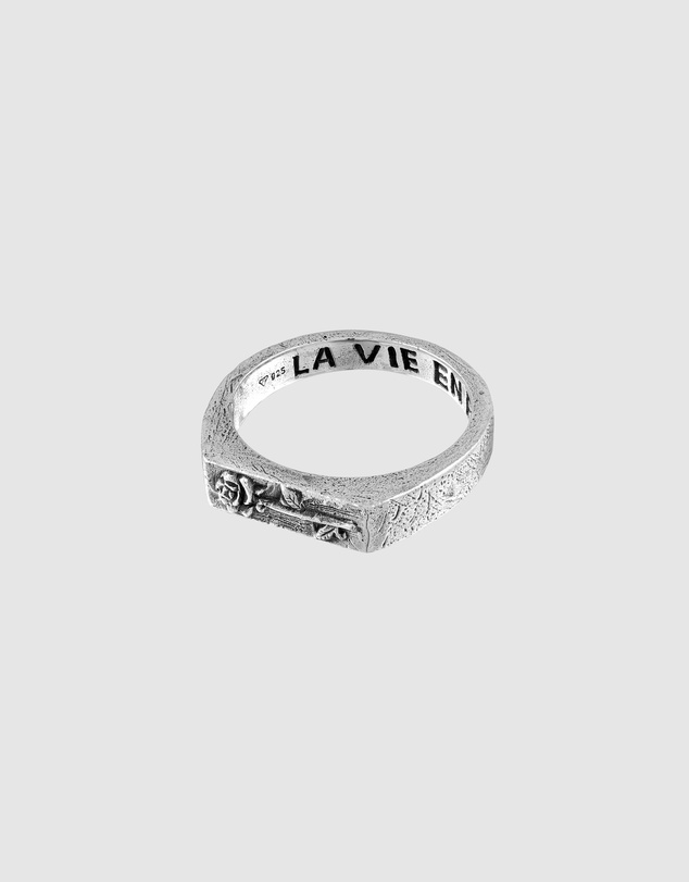Haze & Glory - ICONIC EXCLUSIVE - La Vie en Rose Signet Ring in Oxidised 925 Silver