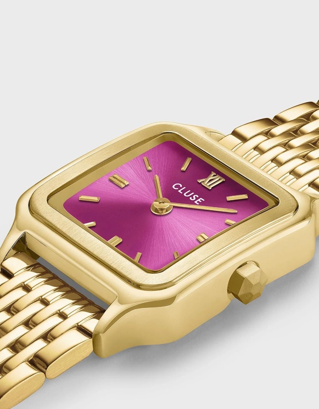 Cluse - CLUSE Gracieuse Petite Fuchsia/Gold Link Watch