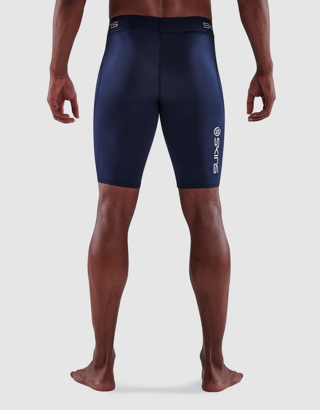 SKINS - SKINS Compression Men's Series-1 Running/Gym Half Tight Navy Blue