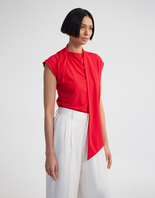 Oxford - Mimi Jersey Scarf Detail Top