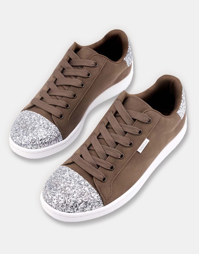 Holster - Stardust Glitter Sneakers - Mocha - Women's