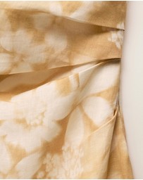 M.N.G - Parisi Asymmetrical Floral Linen Dress