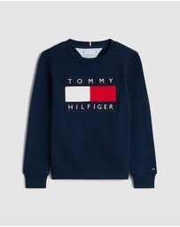 Tommy Hilfiger - Heritage Flag Applique Crew Neck Sweatshirt - Teens