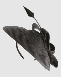 Max Alexander - Saucer Black Racing Fascinator Hat