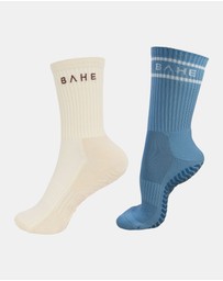 BAHE - Studio Grippy Crew Socks 2 Pack